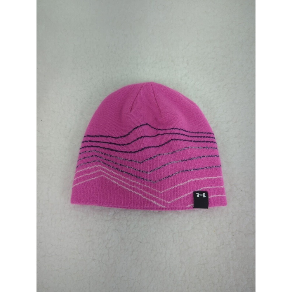 Under Armour Girl's Youth Medium Purple Winter Hat Beanie Cap,‎ Logo